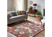 Luxusní vlněný koberec Pure Morris Strawberry Thief Crimson